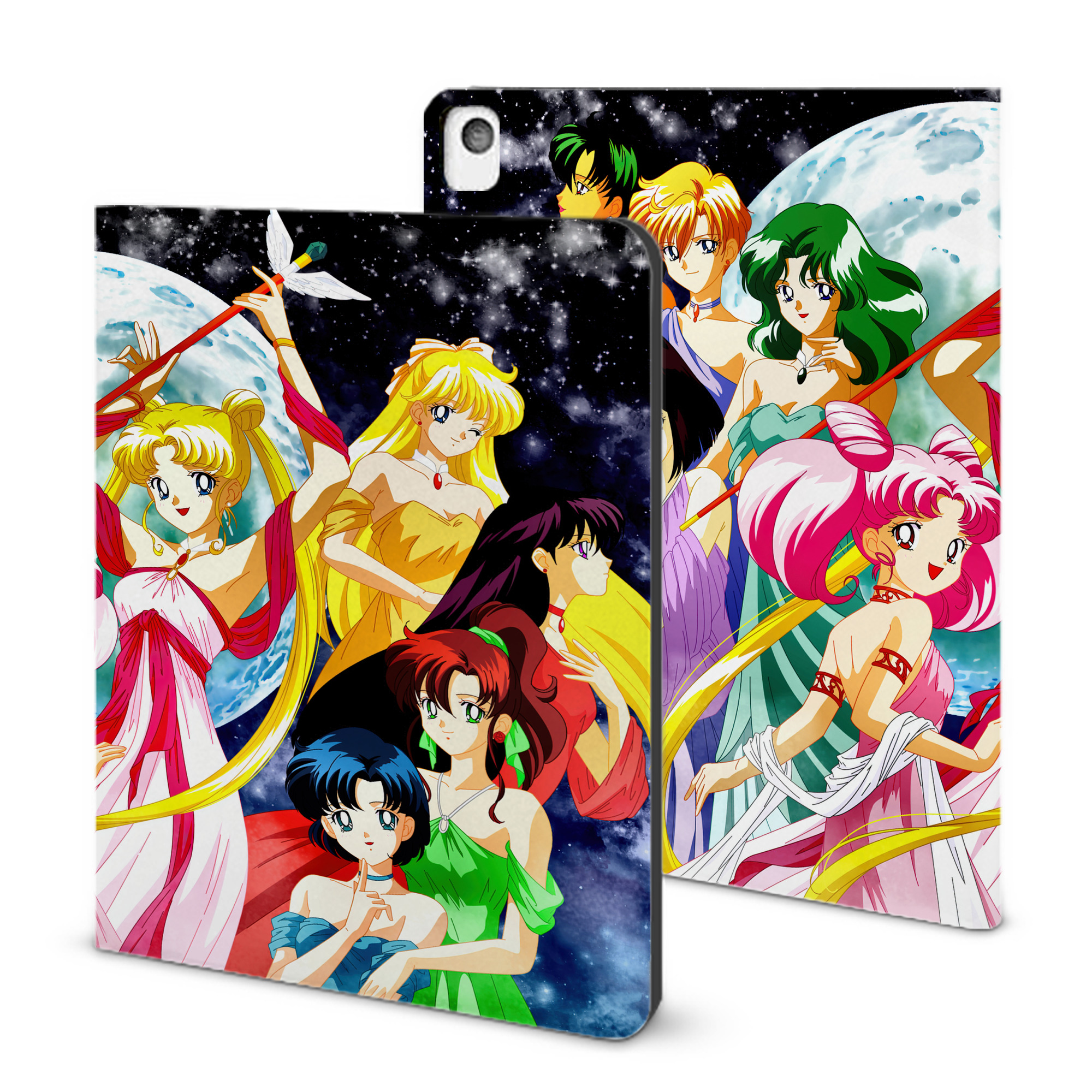 （画像用） 美少女戦士セーラームーン Sailor Moon IPadケース ペンホルダー付き ブックスタイルデザイン